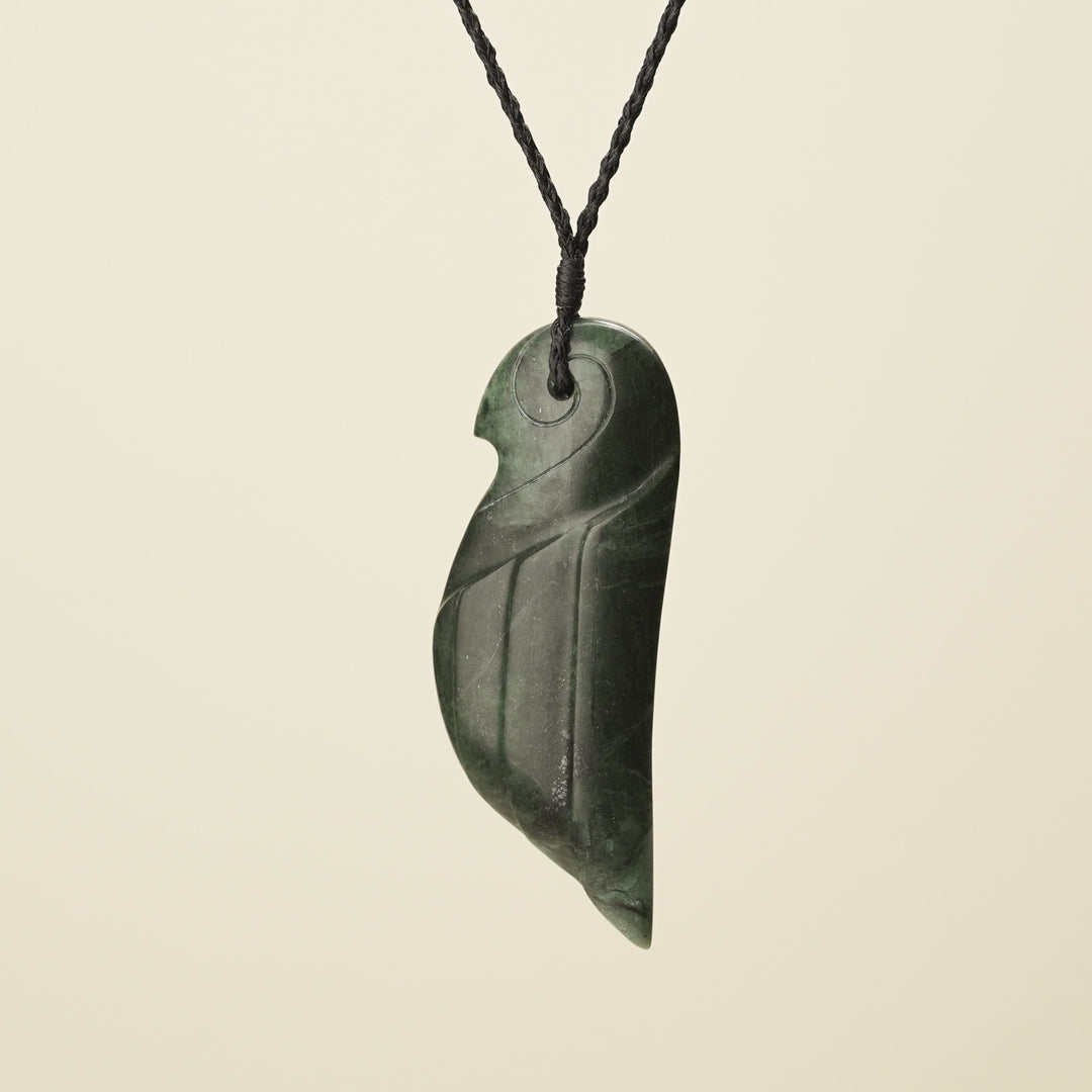 Manu Bird Large Inanga Pounamu Pendant