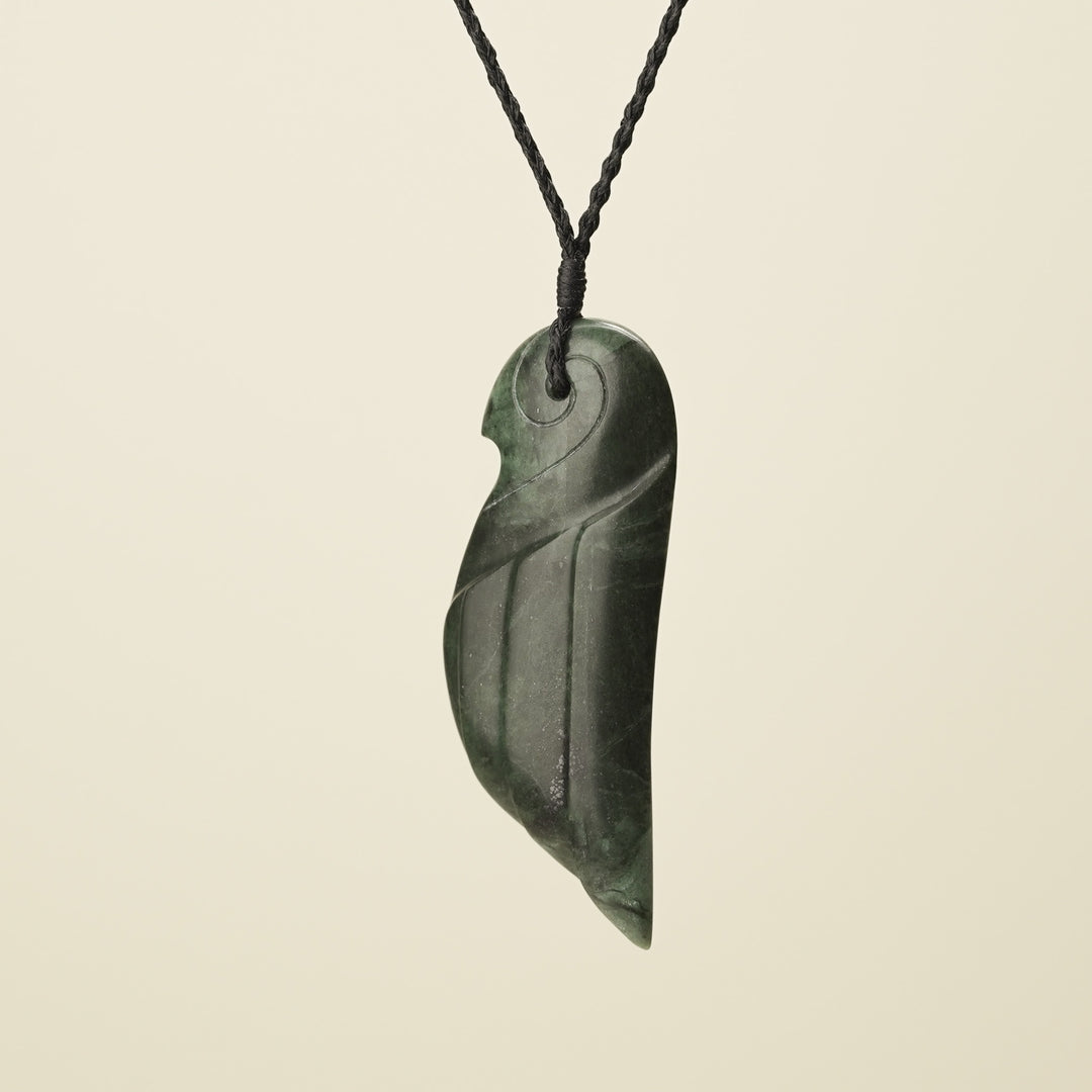 Manu Bird Large Inanga Pounamu Pendant