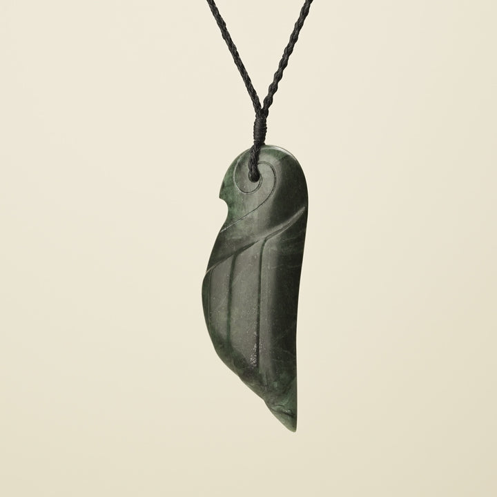 Manu Bird Large Inanga Pounamu Pendant