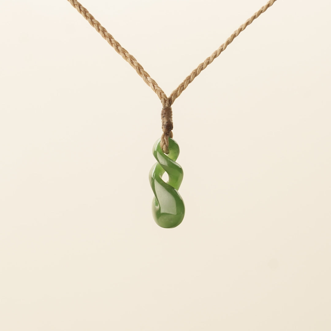 Kahurangi Small Double Pikorua Pounamu Pendant