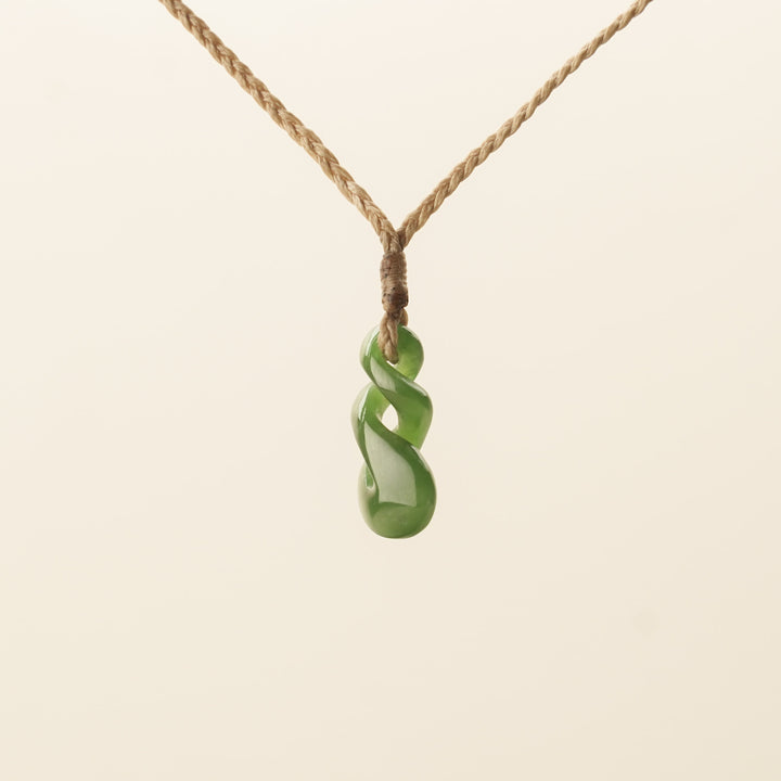 Kahurangi Small Double Pikorua Pounamu Pendant