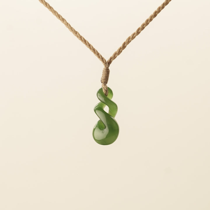 Kahurangi Small Double Pikorua Pounamu Pendant
