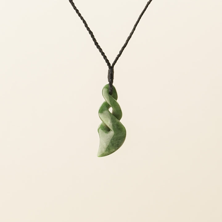 Kahurangi Small/Medium Double Pikorua Pounamu Pendant