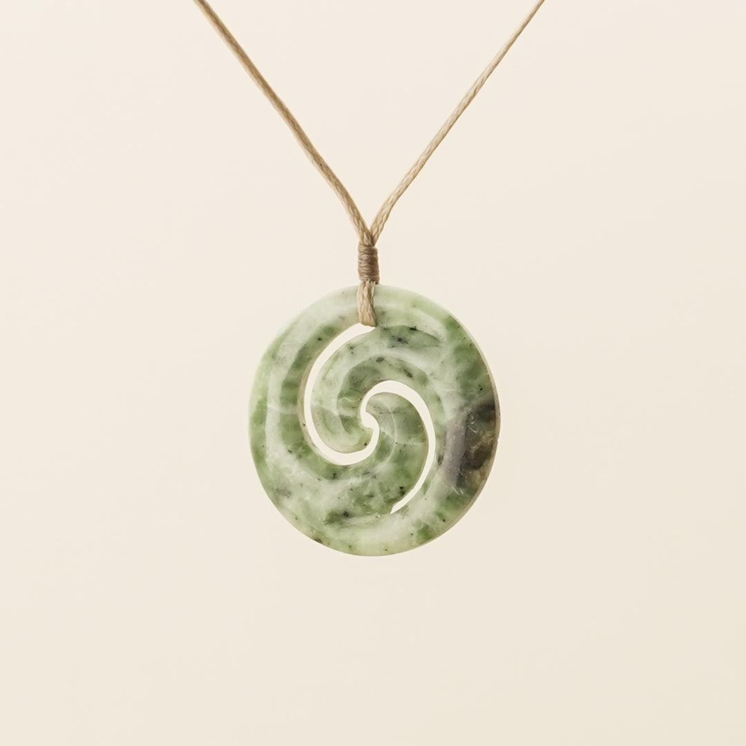 Kōkopu Medium Porowhita Koru Pounamu Pendant
