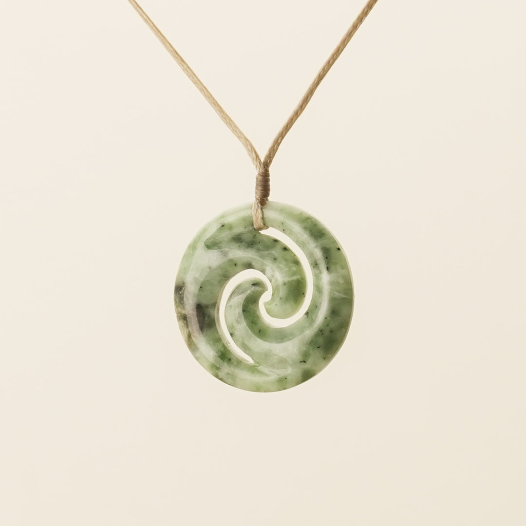 Kōkopu Medium Porowhita Koru Pounamu Pendant