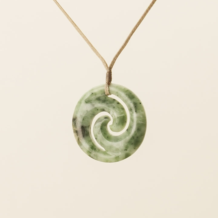 Kōkopu Medium Porowhita Koru Pounamu Pendant