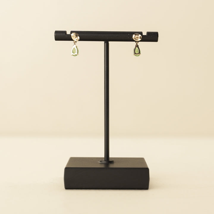 Kahurangi Pounamu and 9k Gold Drop Earrings