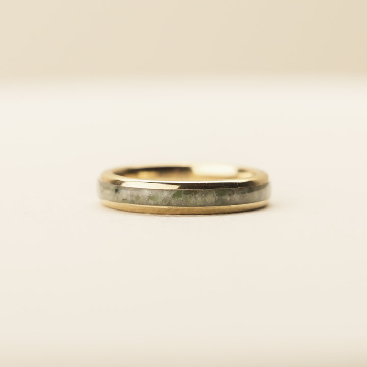 Pounamu Gold Plated Tungsten Carbide Band 4mm