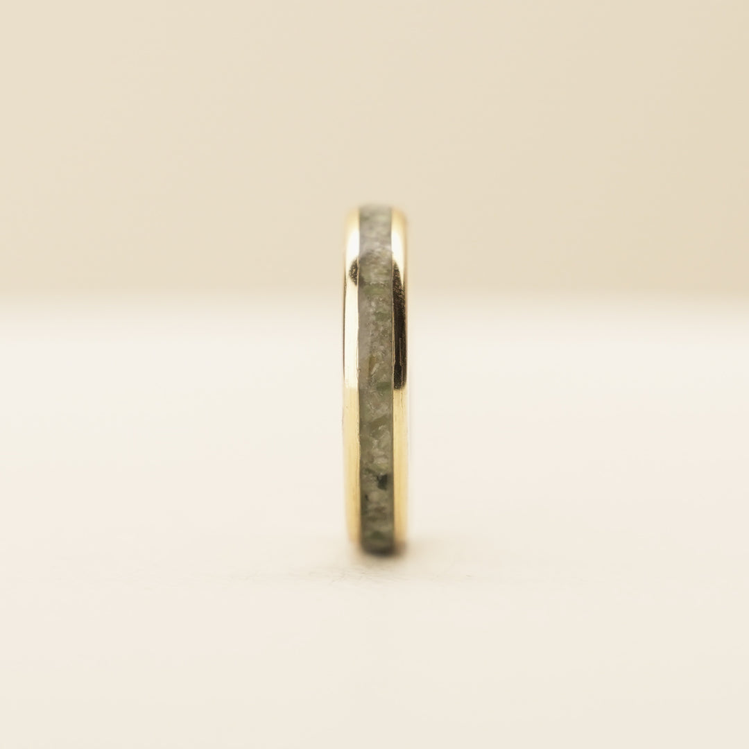 Pounamu Gold Plated Tungsten Carbide Band 4mm