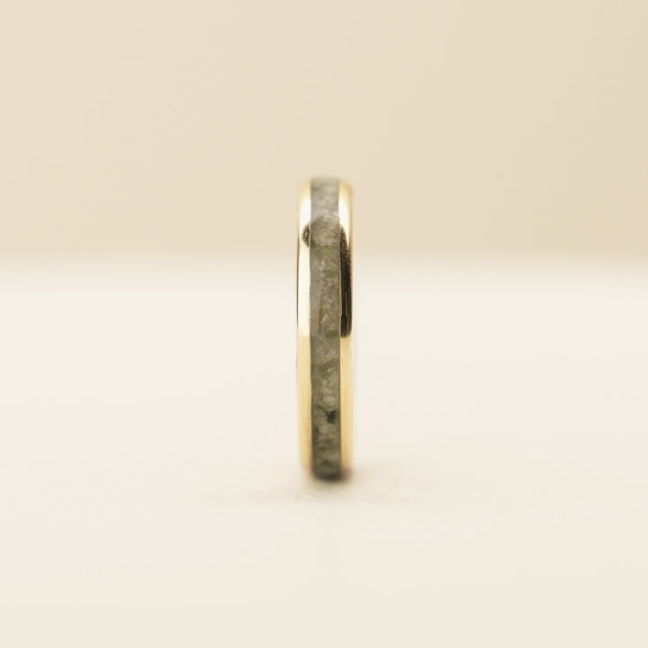 Pounamu Gold Plated Tungsten Carbide Band 4mm