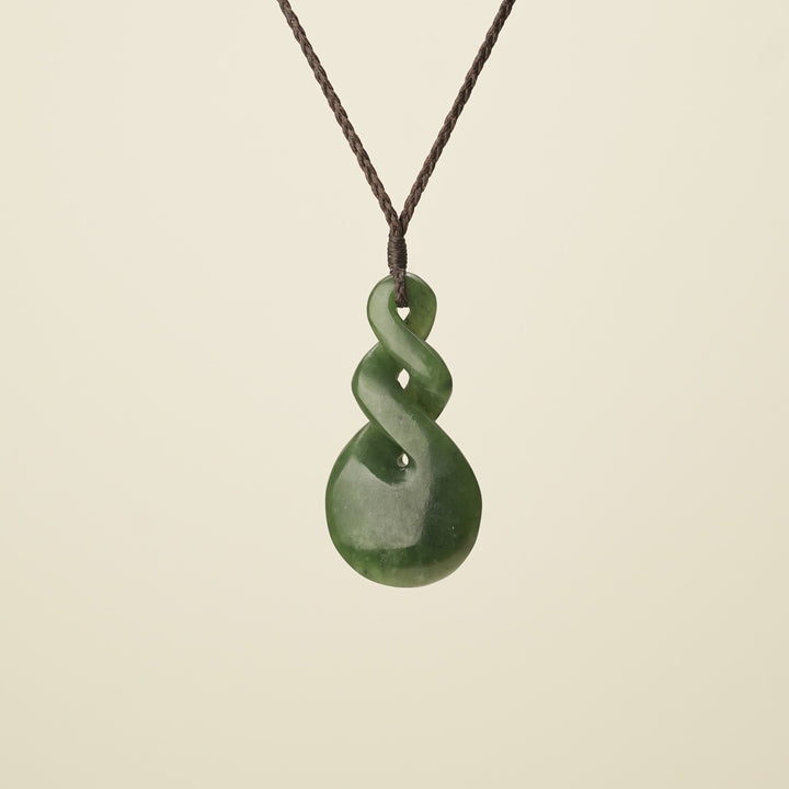 Double Pikorua Pounamu Large Pendant