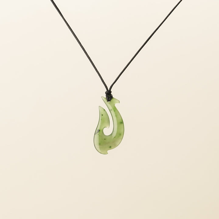 Greenstone Barbed Hei Matau, Small