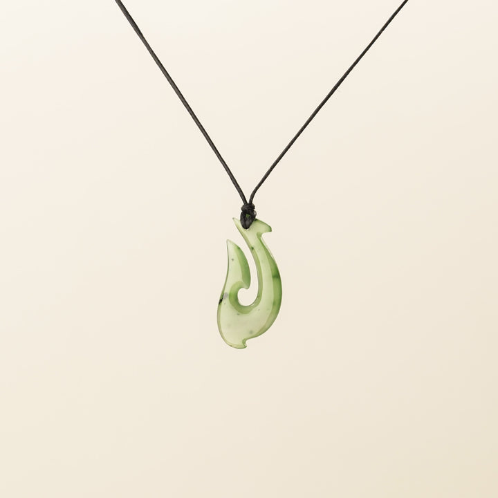 Greenstone Barbed Hei Matau, Small