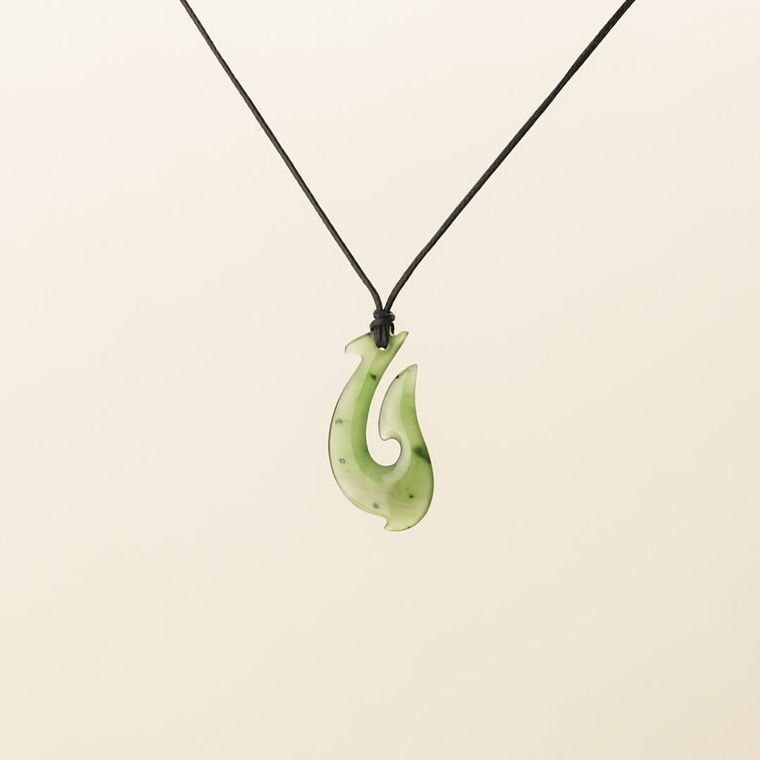 Greenstone Barbed Hei Matau, Small