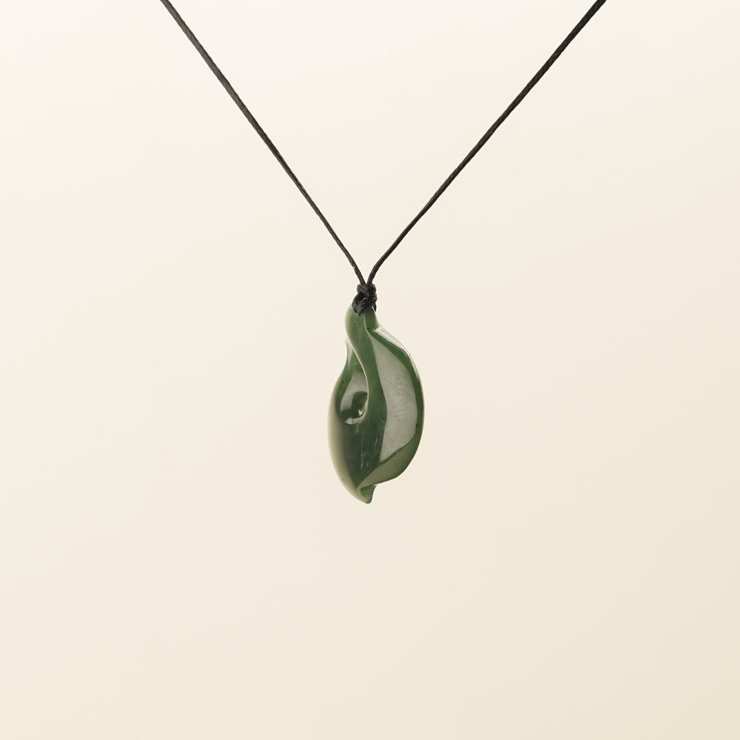 Greenstone Rolled Hei Matau, Small