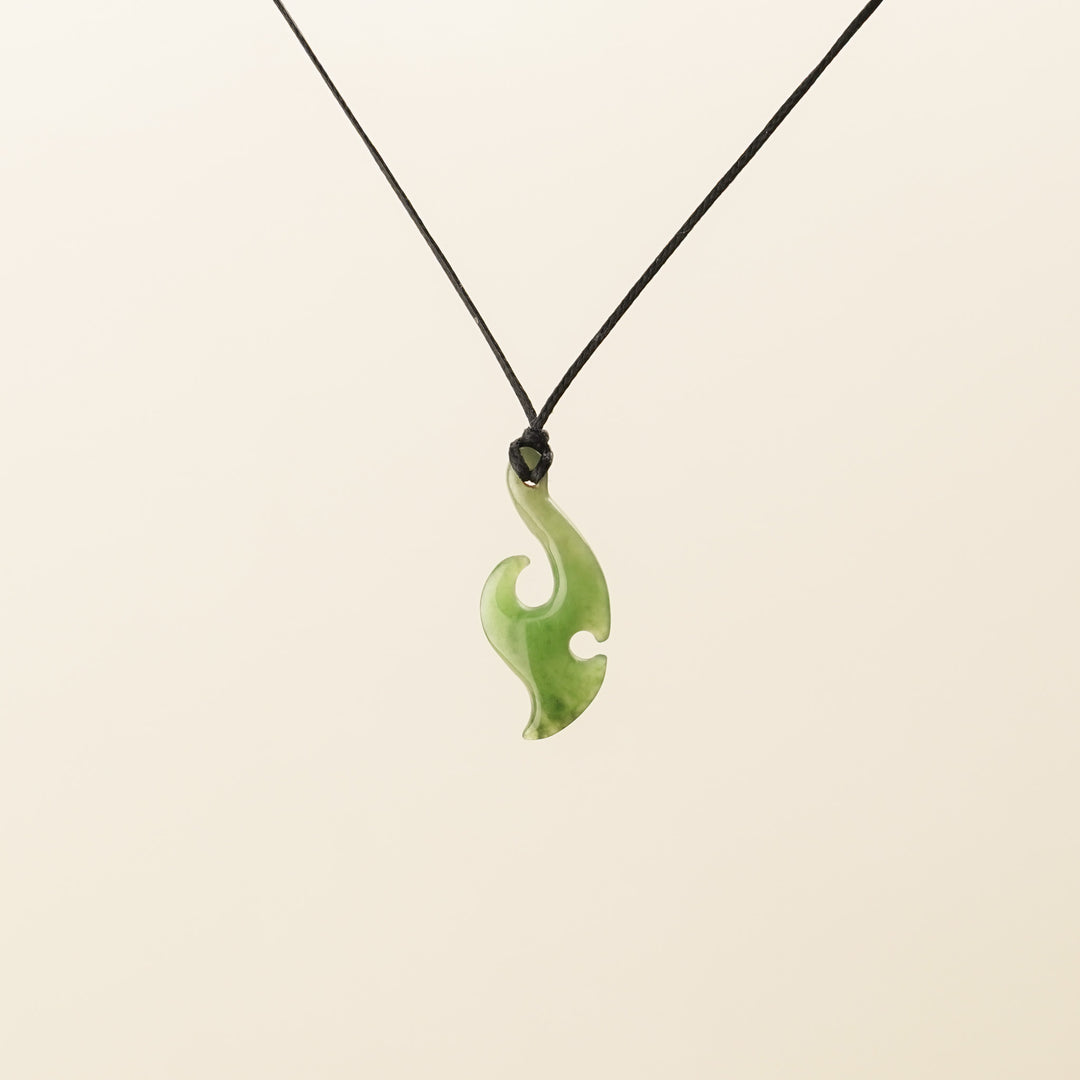 Greenstone Notched Hei Matau, Small
