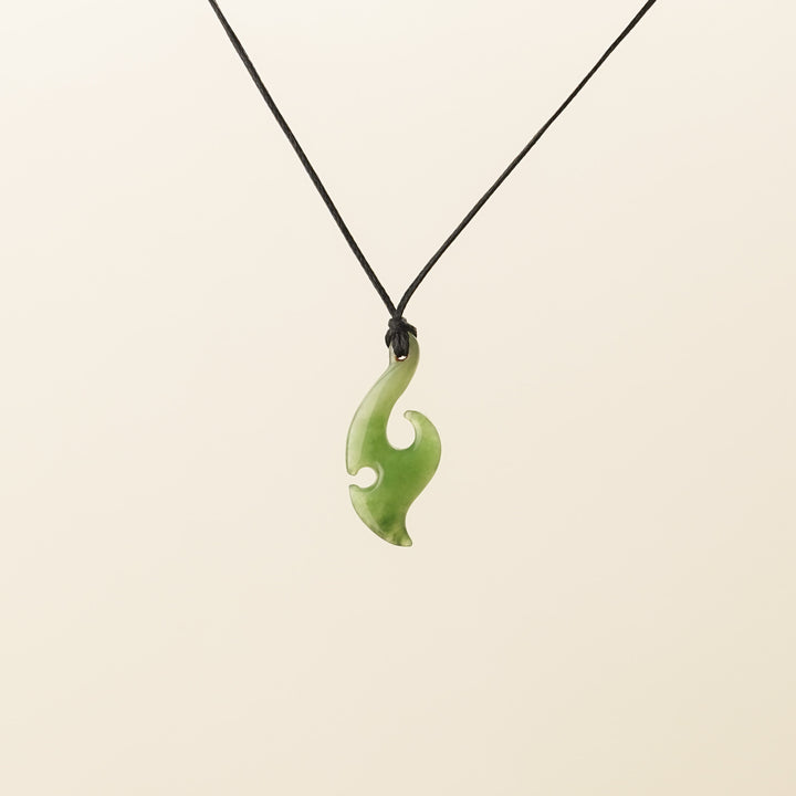 Greenstone Notched Hei Matau, Small