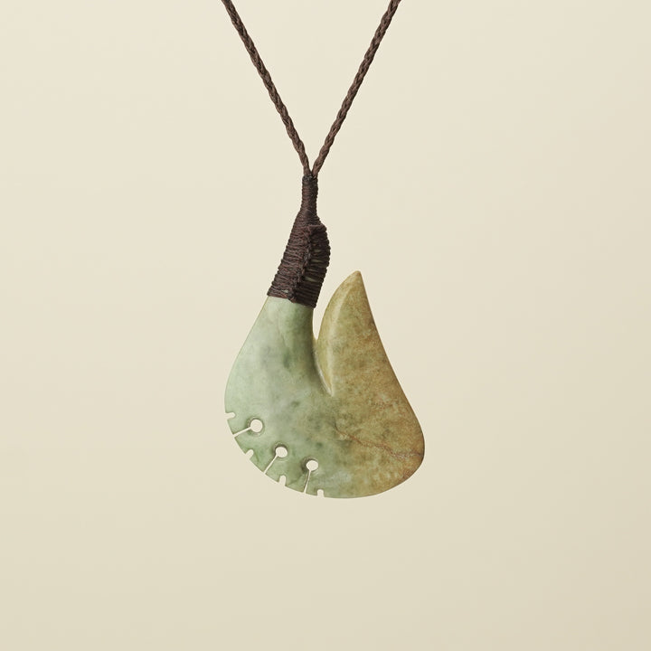 Hei Matau Bound Raukaraka - Large Pendant