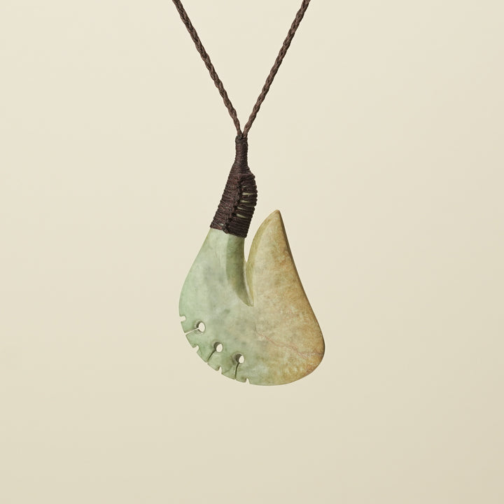 Hei Matau Bound Raukaraka - Large Pendant