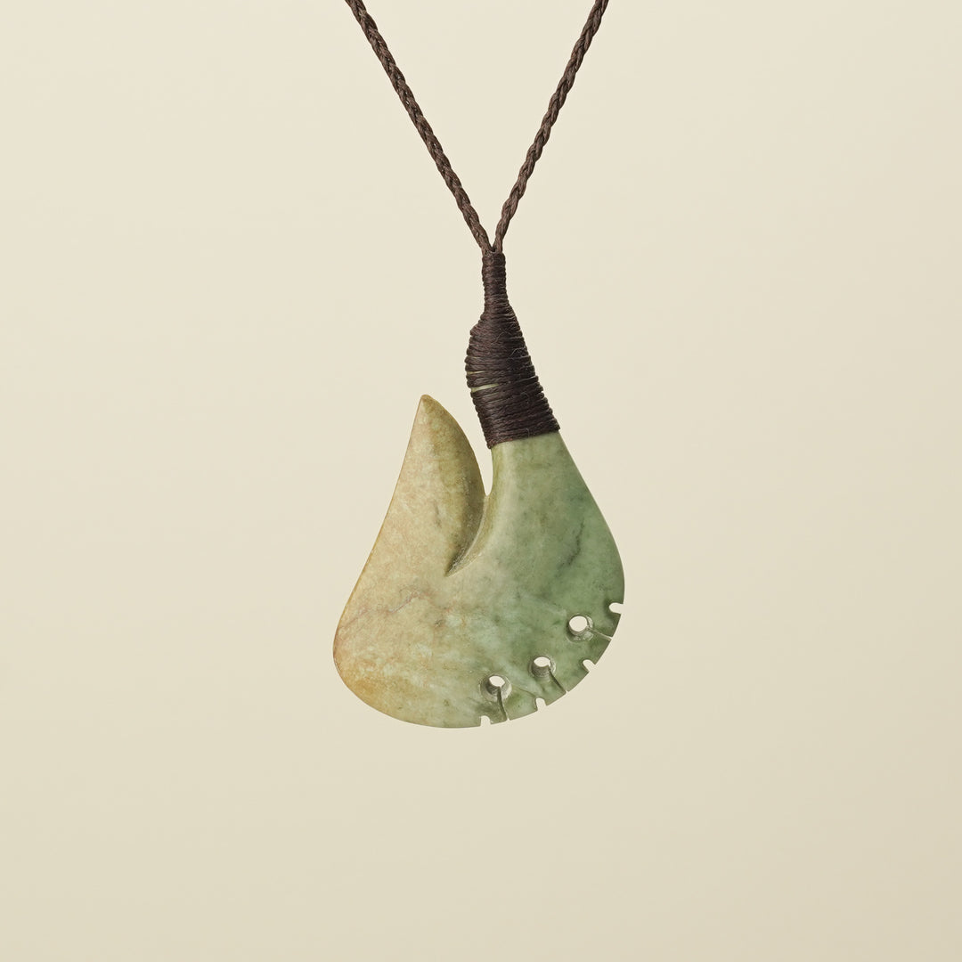 Hei Matau Bound Raukaraka - Large Pendant