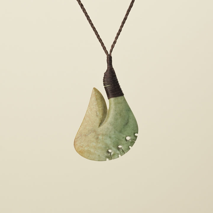 Hei Matau Bound Raukaraka - Large Pendant