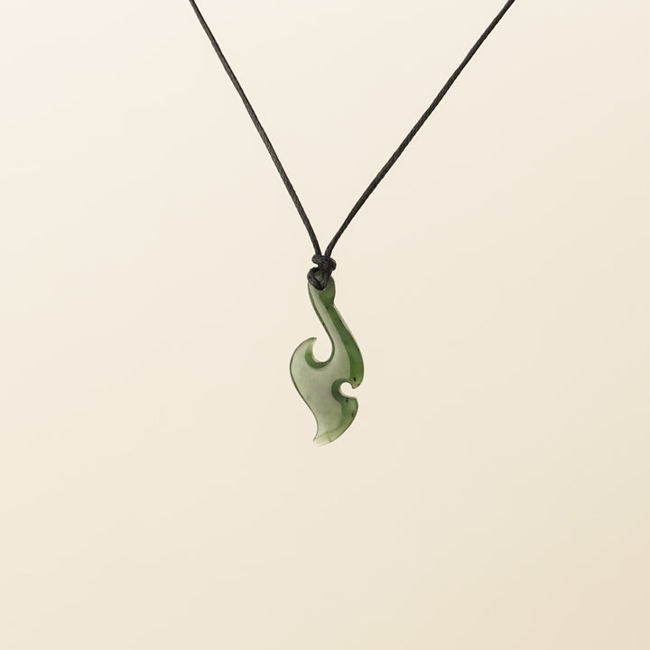 Greenstone Notched Hei Matau, Small