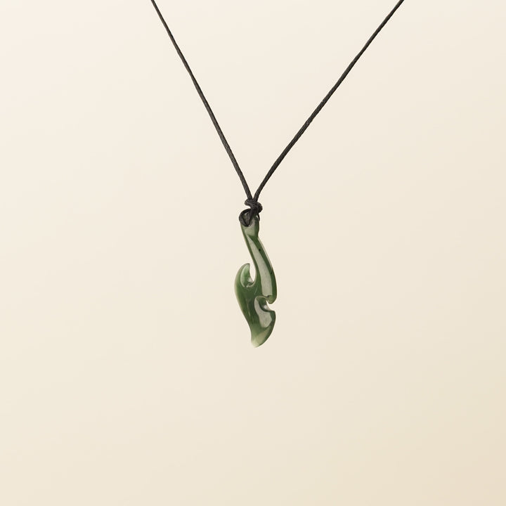 Greenstone Notched Hei Matau, Small