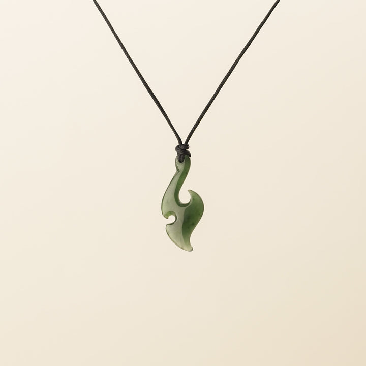Greenstone Notched Hei Matau, Small