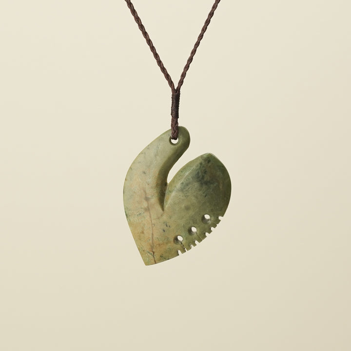 Notched Hei Matau Raukaraka, Medium Pendant