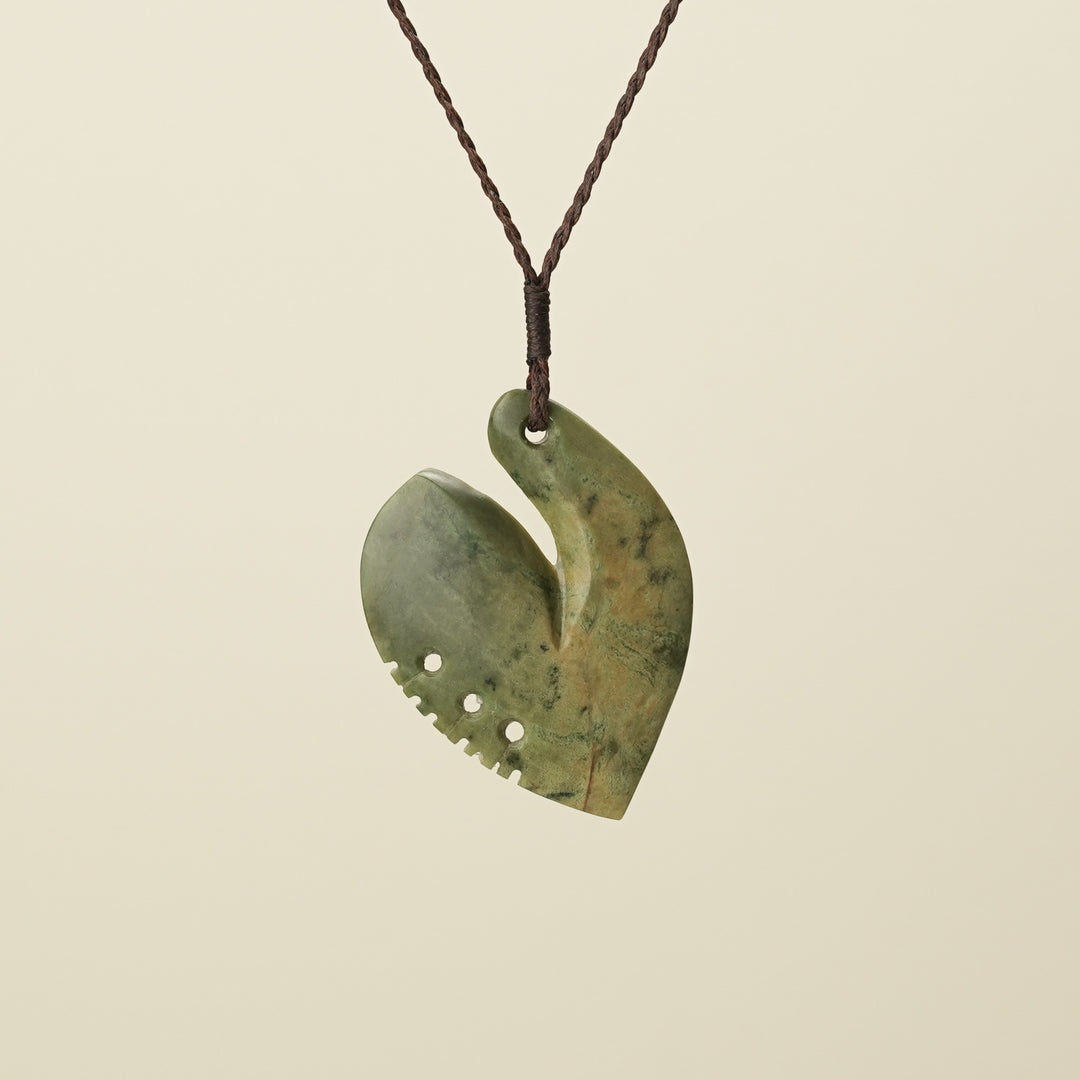 Notched Hei Matau Raukaraka, Medium Pendant