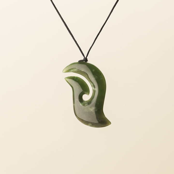 Greenstone Hei Matau Medium Pendant
