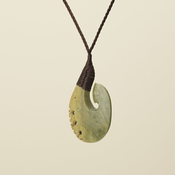 Hei Matau Raukaraka Pendant Large