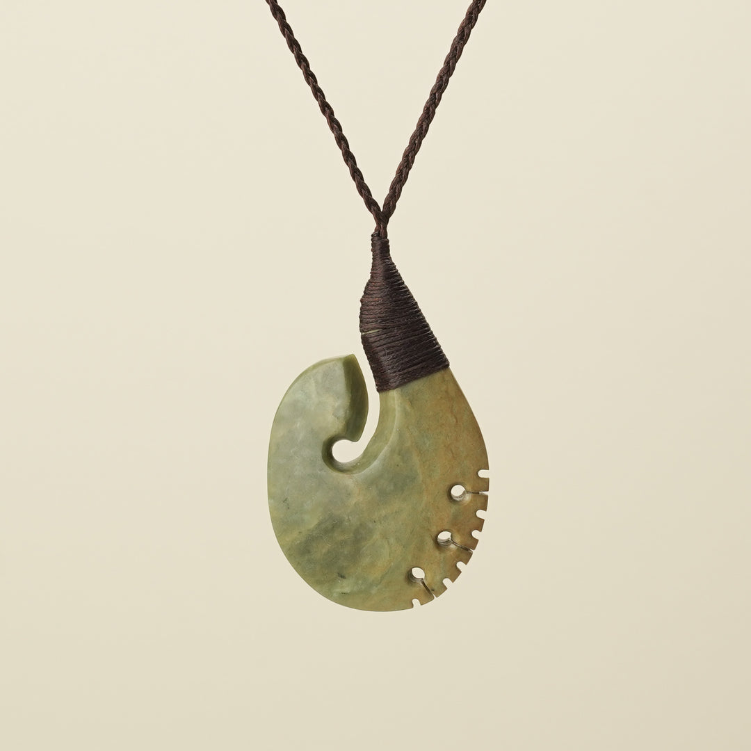 Hei Matau Raukaraka Pendant Large