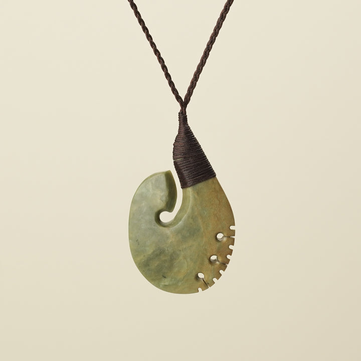 Hei Matau Raukaraka Pendant Large