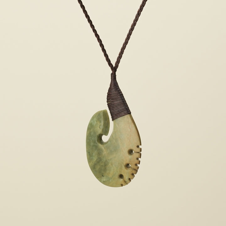 Hei Matau Raukaraka Pendant Large