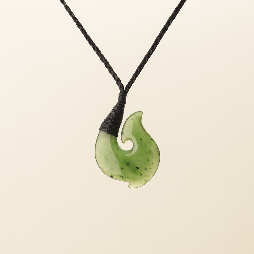 Greenstone Medium Hei Matau Pendant