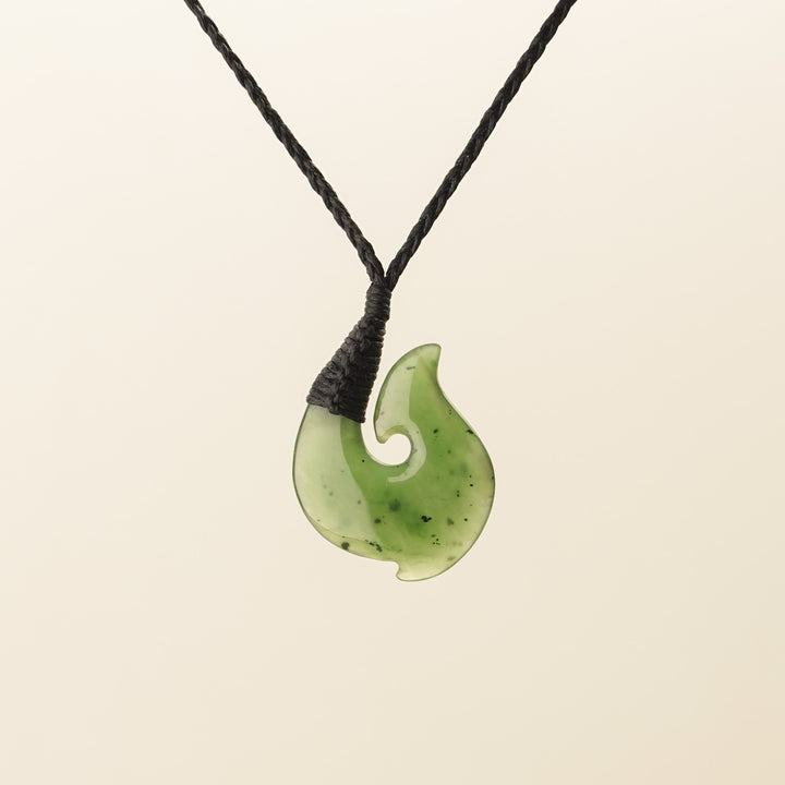 Greenstone Medium Hei Matau Pendant