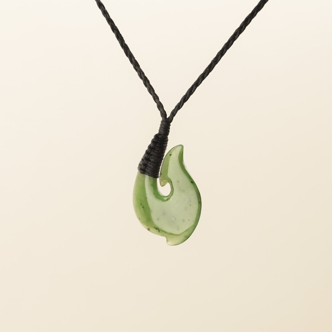 Greenstone Medium Hei Matau Pendant