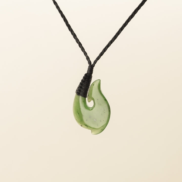 Greenstone Medium Hei Matau Pendant