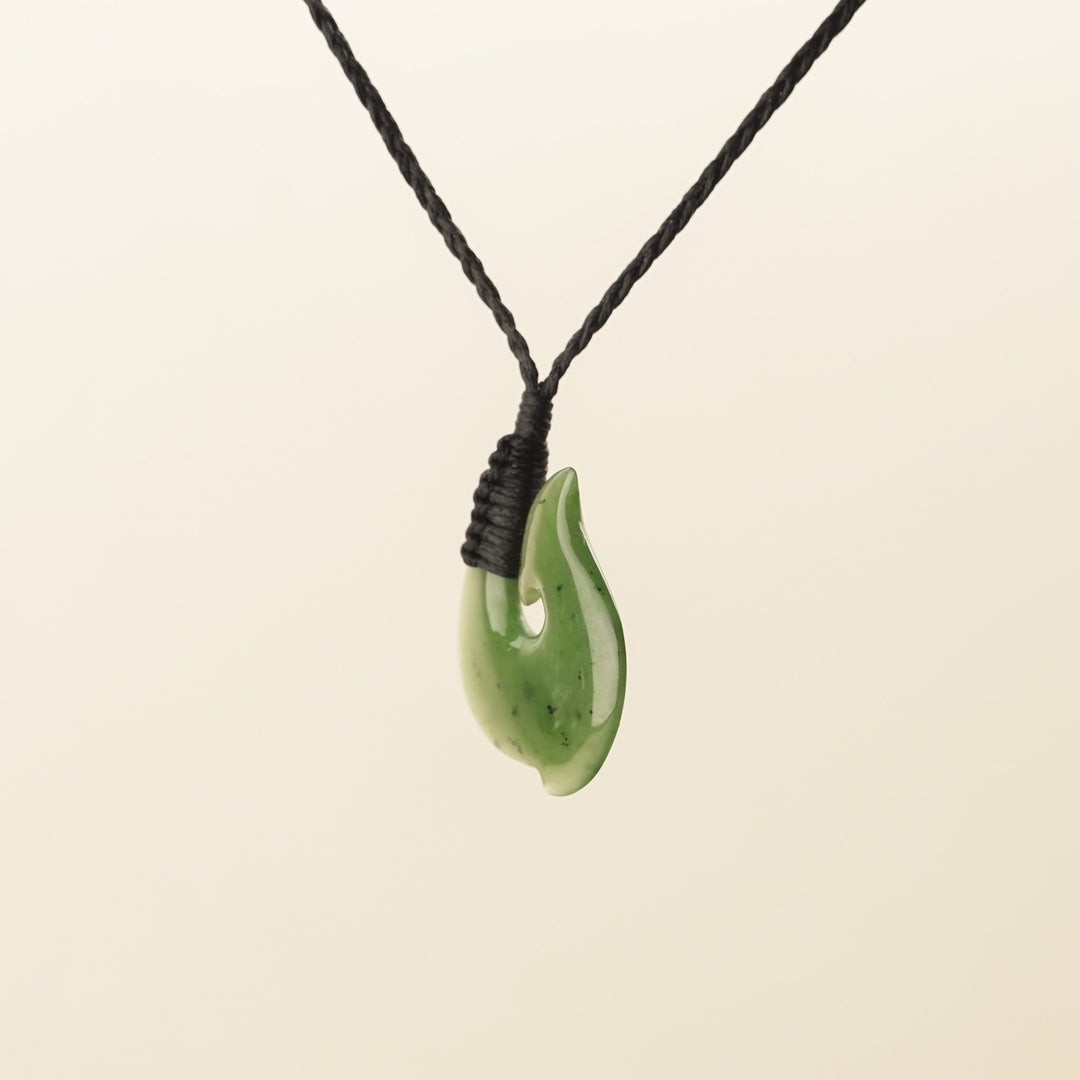 Greenstone Medium Hei Matau Pendant