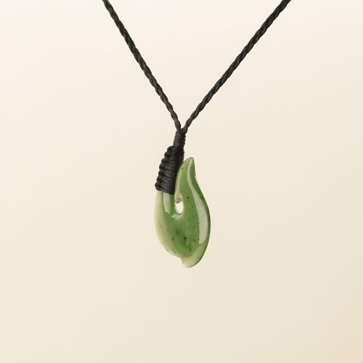 Greenstone Medium Hei Matau Pendant