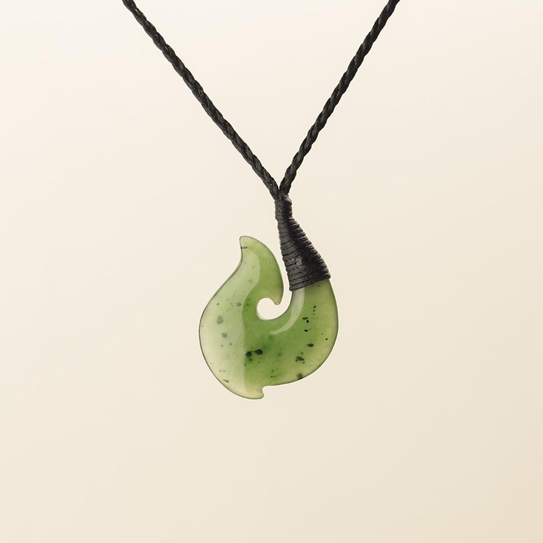 Greenstone Medium Hei Matau Pendant