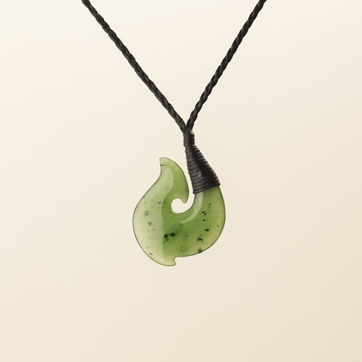 Greenstone Medium Hei Matau Pendant