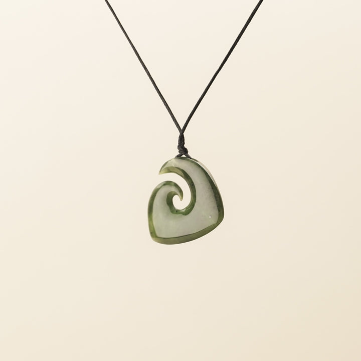 Greenstone Spiral Hei Matau, Small