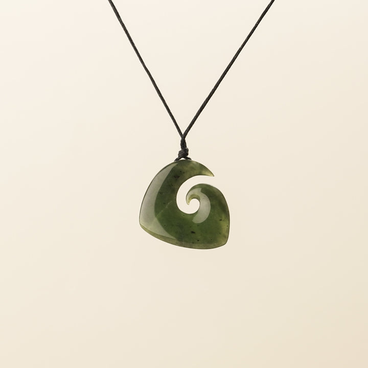 Greenstone Spiral Hei Matau, Small