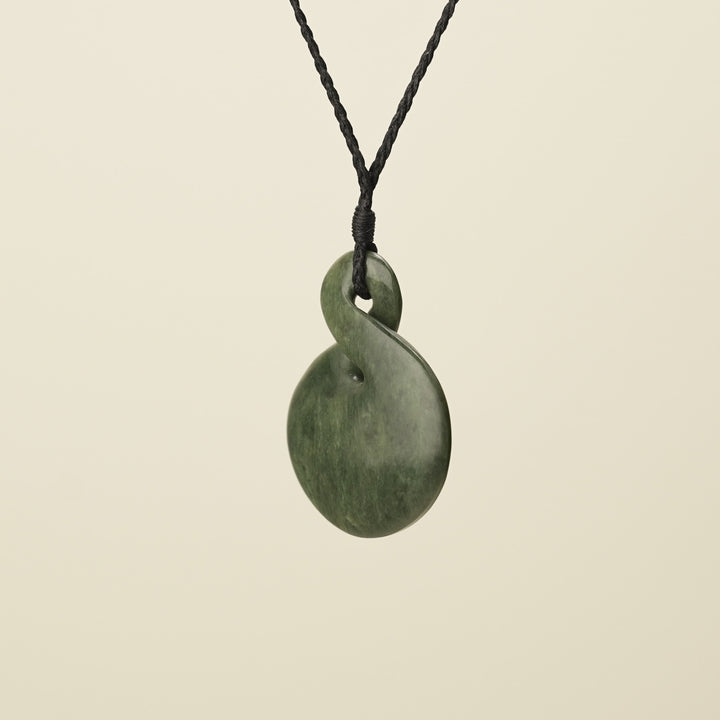 Pikorua Kawakawa  Pounamu Large Pendant
