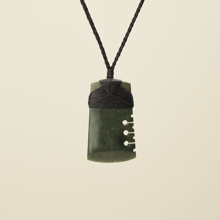 Notched Toki Kawakawa - Medium Pounamu Pendant