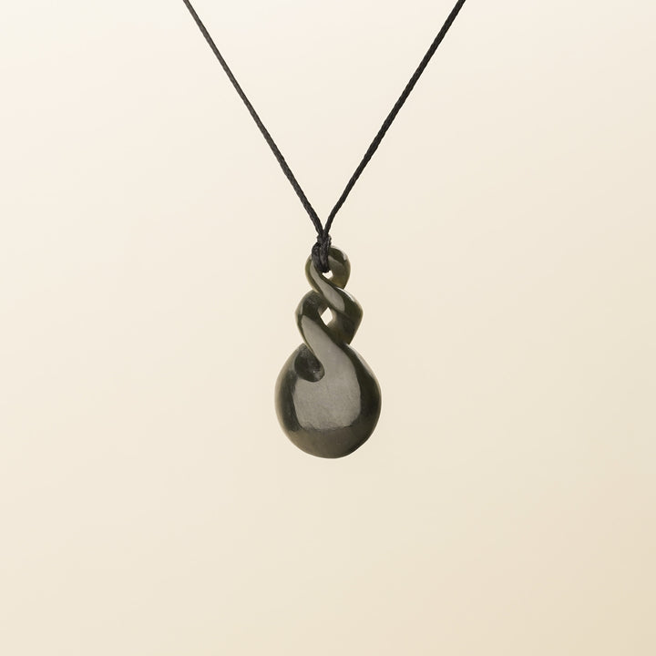 Kawakawa Medium Double Pikorua Pounamu Pendant