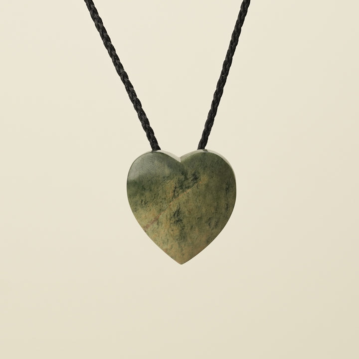 Manawa Heart Flower Putiputi Pounamu Small Pendant