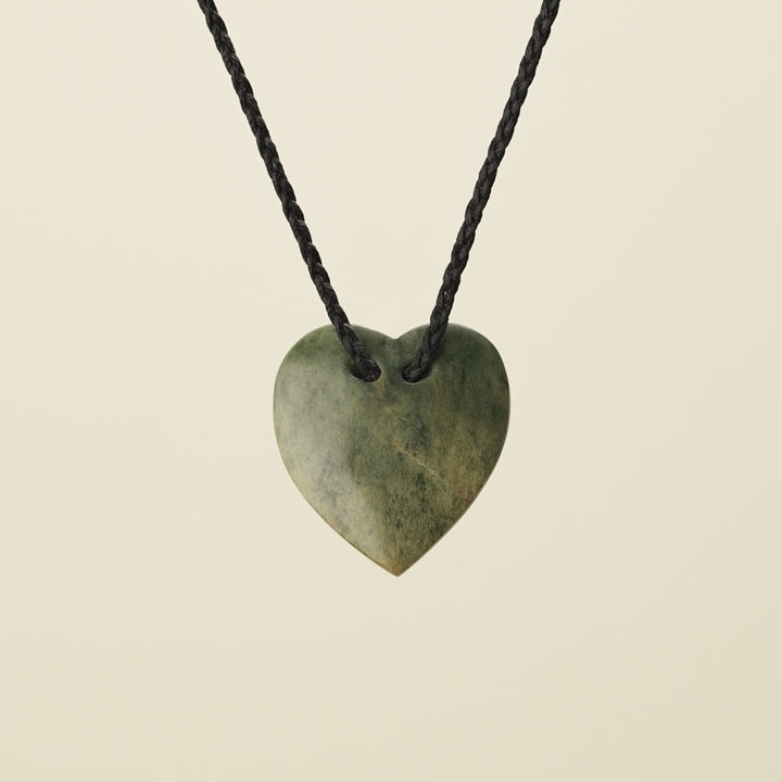 Manawa Heart Flower Putiputi Pounamu Small Pendant